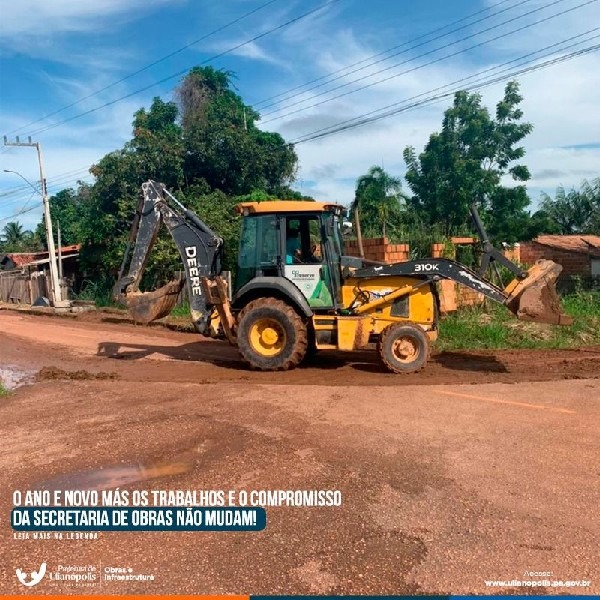 O Ano é Novo Más os Trabalhos e o Compromisso da Secretaria de Obras Não Mudam!