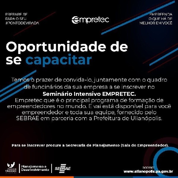 Oportunidade para Se Capacitar